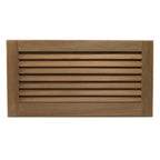 Whitecap teak louvered insert 9-3/8 inch by 18 inch panel with 1/2 inch rabbet for boat cabin doors