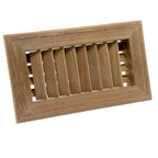 Whitecap teak air conditioning vent with adjustable slats, 9-3/4 x 5-3/4 x 1-1/2 inch overall