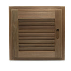 Whitecap teak louvered door and frame right hand 15x15 inch with 14x14 cutout