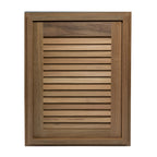 Whitecap Teak Louvered Door & Frame - Right Hand - 15" x 20"