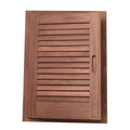 Whitecap teak louvered door and frame left hand 15 x 20 inch with 14 x 19 inch cutout