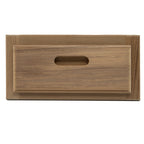 Whitecap teak drawer and door front with frame, 12 inch wide by 6 inch tall