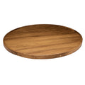 Whitecap solid teak round table top 24-inch diameter 1-1/8 inch thick with raised lip edge for boat pedestal table