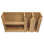 Whitecap teak dish and cup holder for 4 plates and 4 cups, 19-3/4 inch length