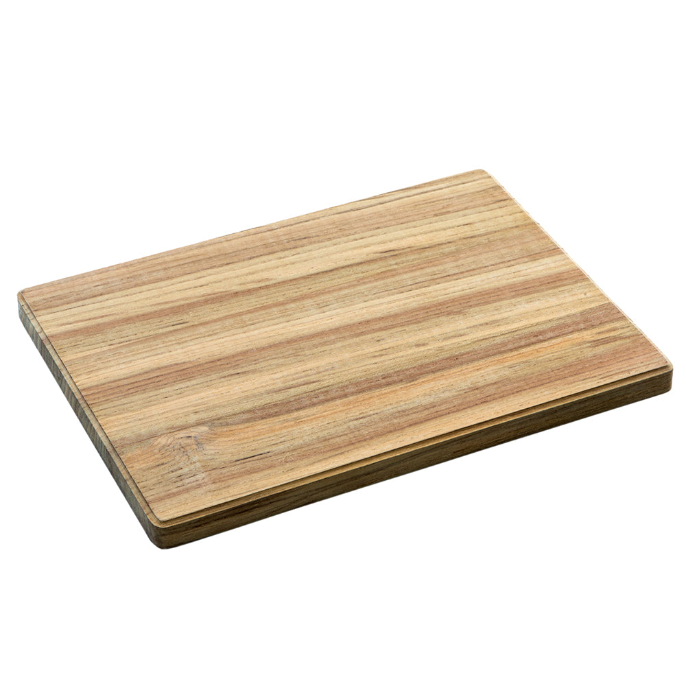 Whitecap solid teak cutting board with non-skid feet, 11 inches long by 8 inches wide