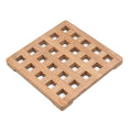Whitecap 8-inch large square teak trivet with oiled finish