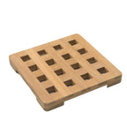 Whitecap 6-inch small square teak trivet with oiled finish