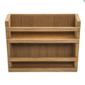 Whitecap teak two-tier spice rack, 13-1/8 inch wide, holds 6 spice bottles per shelf