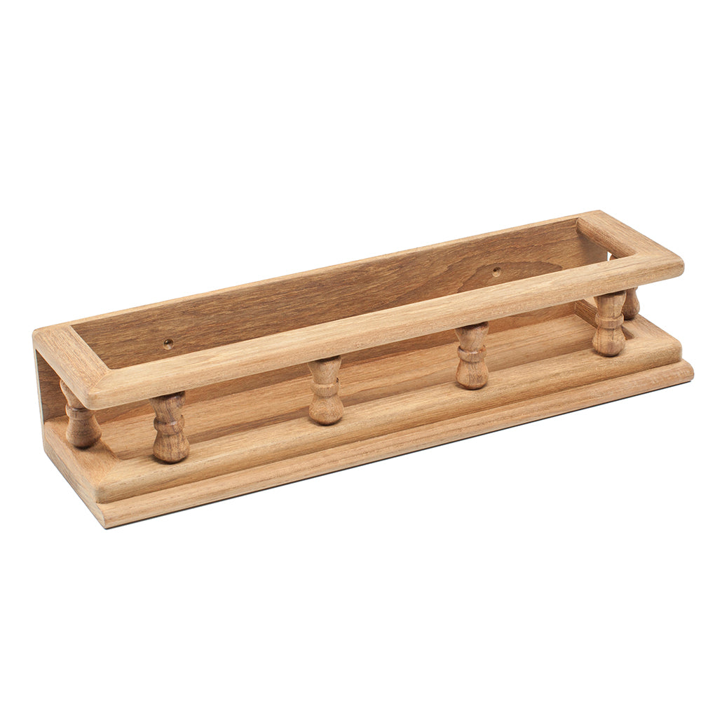 Whitecap teak small spice rack, 9-bottle capacity, 14 x 2-7/8 x 4 inches