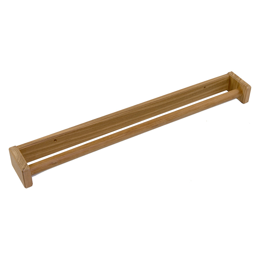 Whitecap 22-inch teak long towel rack, 3 inches deep, 1-7/8 inch thick