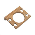 Whitecap teak glass and toothbrush holder for marine head, holds 4 toothbrushes, 4-3/4 inch wide