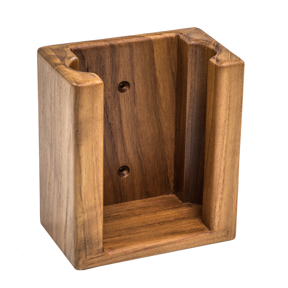 Whitecap teak liquid soap holder for 10-1/2 oz oval bottle, 3-3/4W x 2-3/4D x 4-3/8H