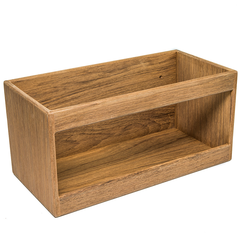 Whitecap teak hardcover book rack 15 inch long utility shelf for boat cabin interior