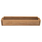 Whitecap teak navigation tray 3-7/16 inch H x 17-1/2 inch W x 2-3/4 inch D for charts and pens