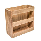 Whitecap teak magazine and utility rack, 9-1/2 inch H x 9-3/4 inch W x 4-1/8 inch D, wall-mount or free-standing