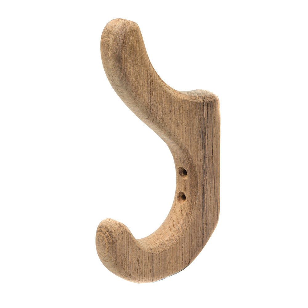 Whitecap teak utility hook 7 inch tall for boat gear and clothing storage