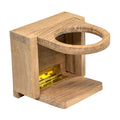 Whitecap teak folding drink holder closed dimensions 4-1/2 inch wide