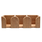 Whitecap teak three mug rack, 11-1/8 inch length, holds mugs or cans in insulated drinkholders