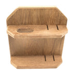 Whitecap teak knife and plier holder, 6-1/2 x 7-1/2 x 2-1/2 inch, mounts two knives and one pliers