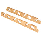 Whitecap teak six-rod storage rack pair, 22-1/2 inch, natural teak finish