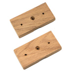 Whitecap teak rod storage rack mounting brackets, pair, 3-1/4 inch length, for bulkhead installation