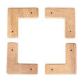 Whitecap teak cooler and box chocks, set of four, each 4-1/2 inch by 4-1/2 inch by 5/8 inch