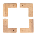 Whitecap teak cooler and box chocks, set of four, each 4-1/2 inch by 4-1/2 inch by 5/8 inch