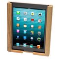 Whitecap teak iPad holder rack with charging cable cut-out and pre-drilled mounting holes