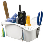 Attwood Cockpit Caddy white plastic fishing gear organizer with suction cup mounting