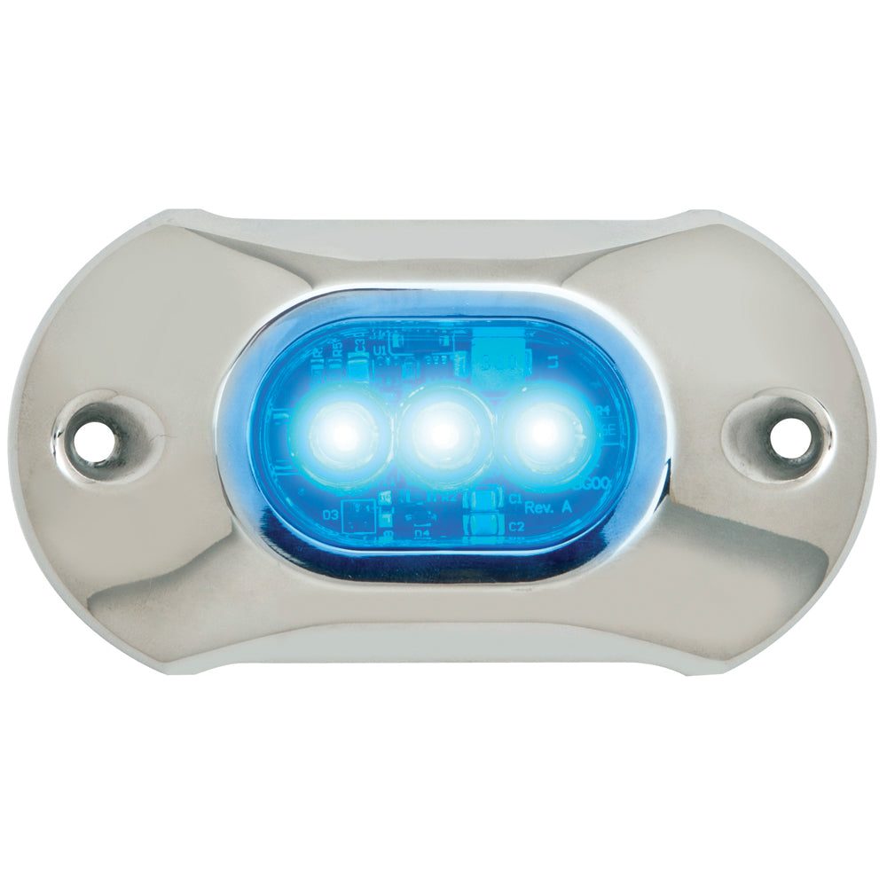 Attwood Light Armor 3-LED Underwater LED Light in Blue and White surface-mount marine light