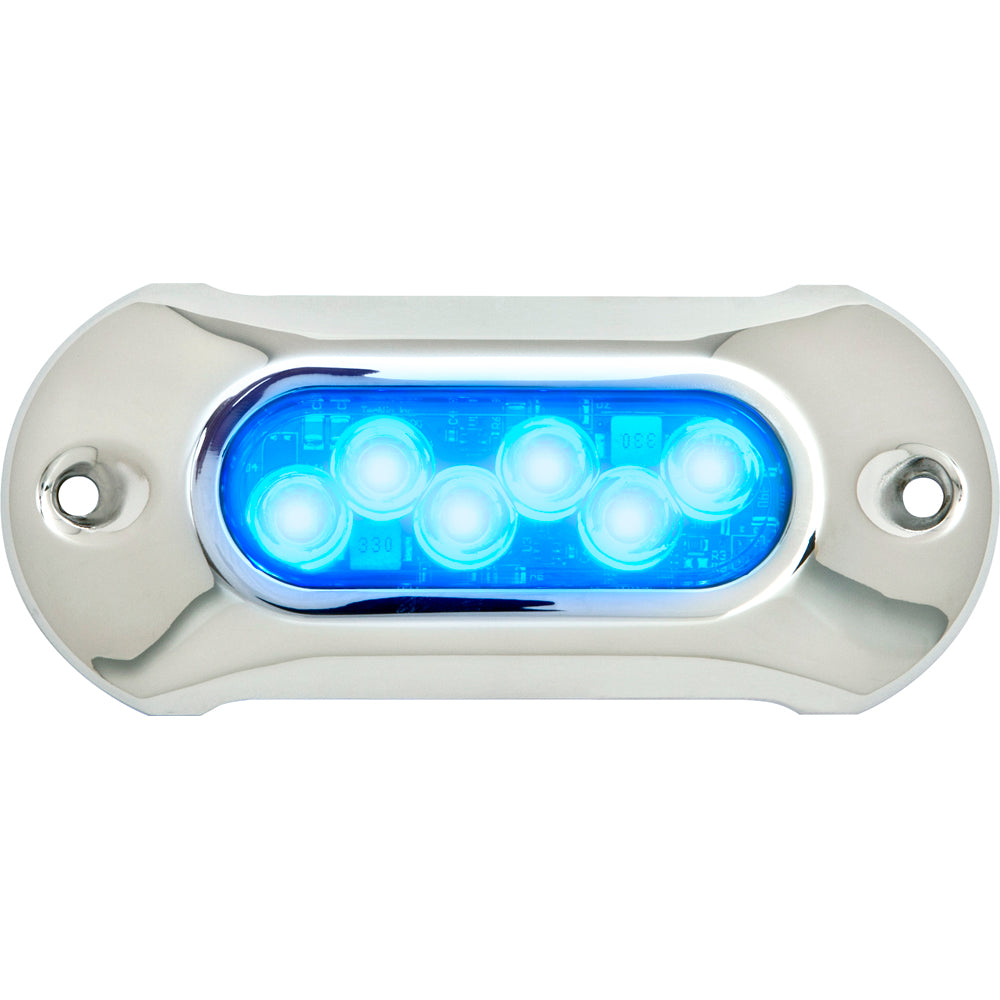 Attwood Light Armor 6-LED underwater surface-mount LED light with stainless steel cover
