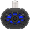 Boss Audio MRWT69RGB 6x9 inch RGB LED wake tower speaker in black with marinized enclosure