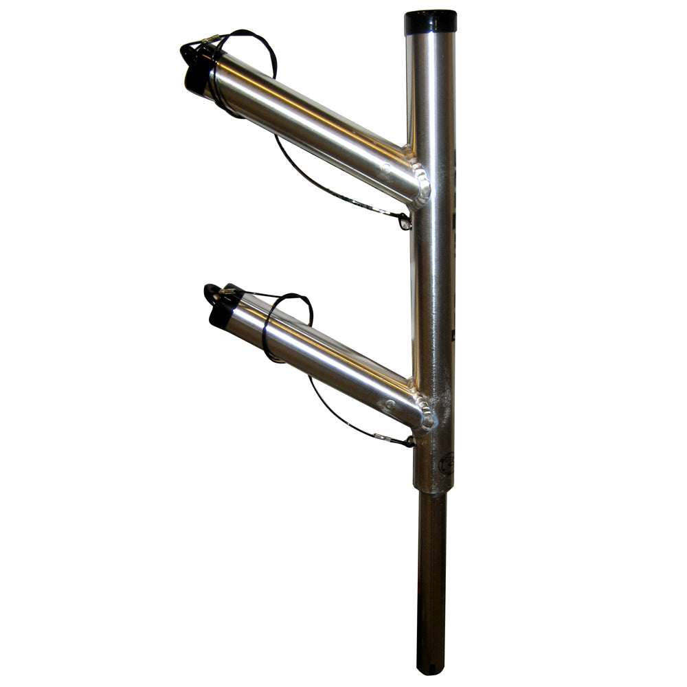 Wahoo Boomstick Jr rod holder mounted for port starboard and stern line placement