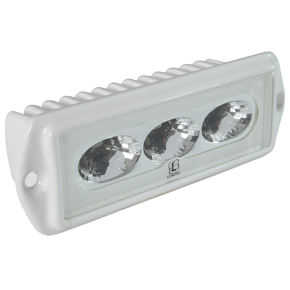 Lumitec CapriLT LED flood light white finish 1000 lumen 12W IP67 ignition protected