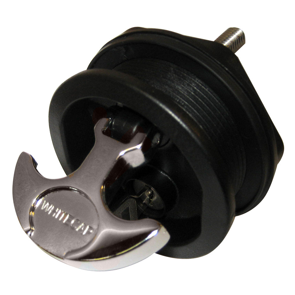 Whitecap locking T-handle latch chrome-plated Zamac black nylon body freshwater use