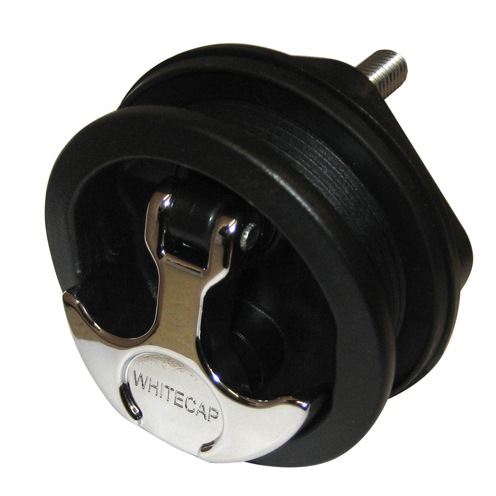 Whitecap chrome-plated Zamac and black nylon non-locking T-handle latch for freshwater boats