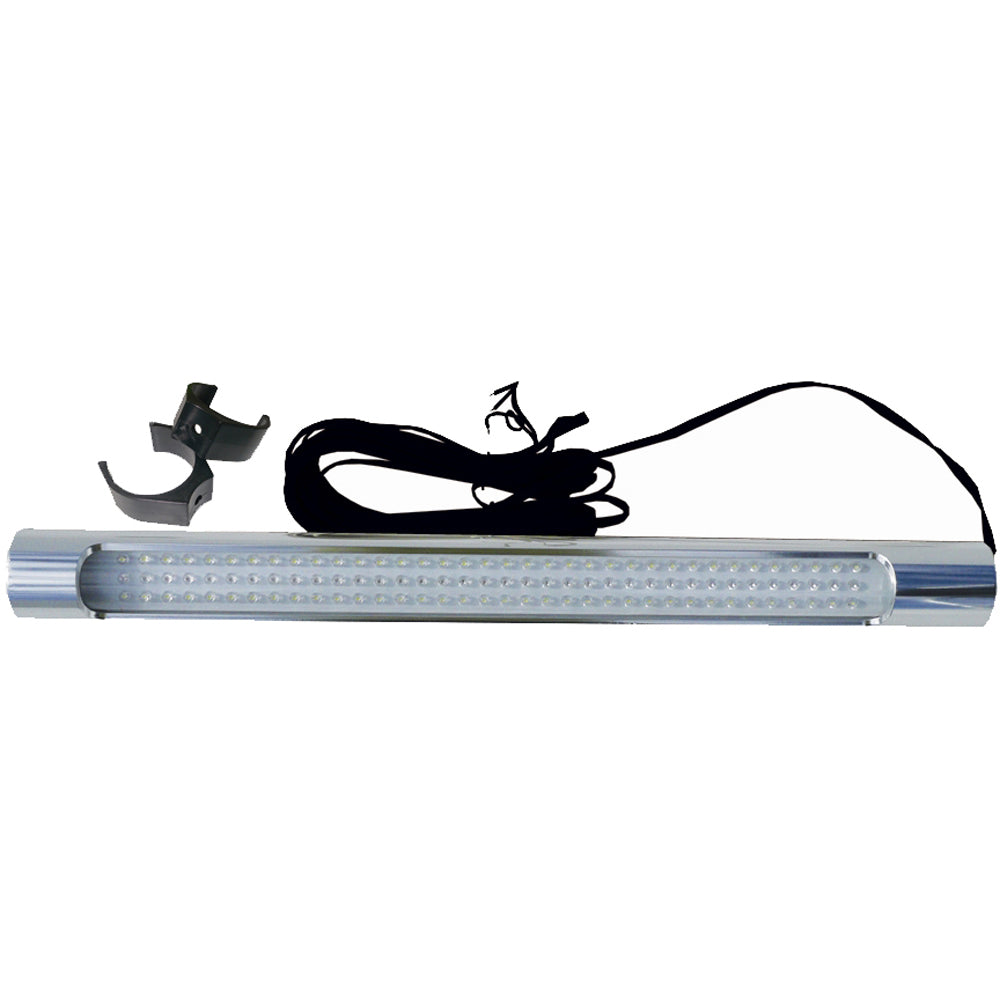 TACO T-Top Tube Light with polished anodized aluminum housing and 108 LEDs in White/Blue or White/Red