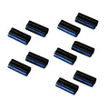 Scotty Double Line Connector Sleeves 10 Pack - black brass crimp sleeves for wire or monofilament downrigger line