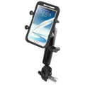 RAM Mount Tough-Claw™ Base w/Long Double Socket Arm & Universal X-Grip® IV f/Large Phone/Phablet Cradle