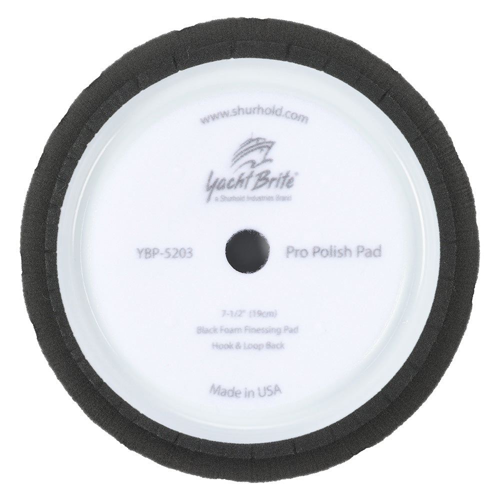 Shurhold Pro Polish Black Foam Pad - 7.5" f/Pro Rotary Polisher