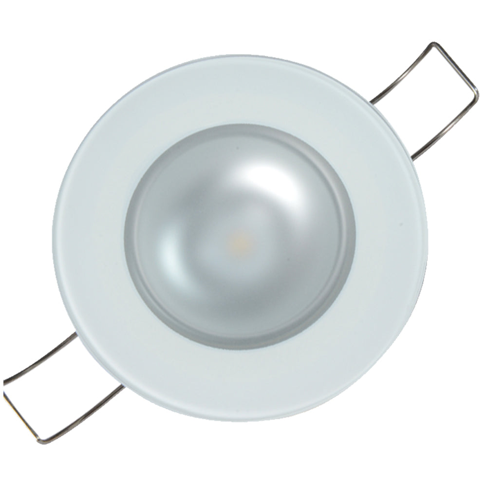 Lumitec Mirage Flush Mount Down Light Spectrum RGBW showing glass bezel and slim IP67-sealed profile