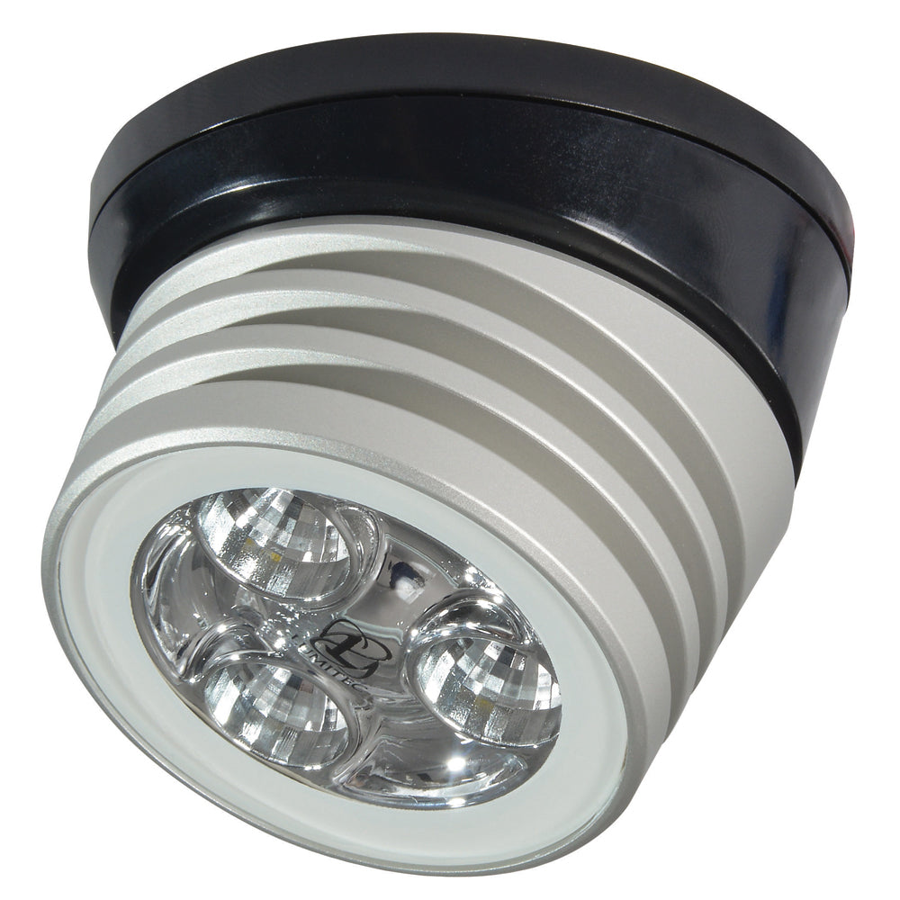 Lumitec Zephyr LED spreader deck light brushed finish black base 1000 lumen white non-dimming