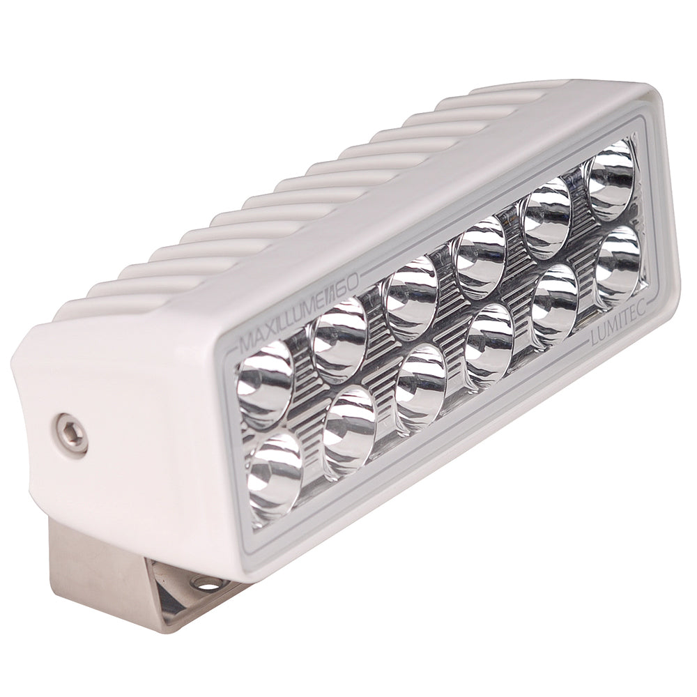 Lumitec Maxillume h60 trunnion mount LED flood light white dimming white housing