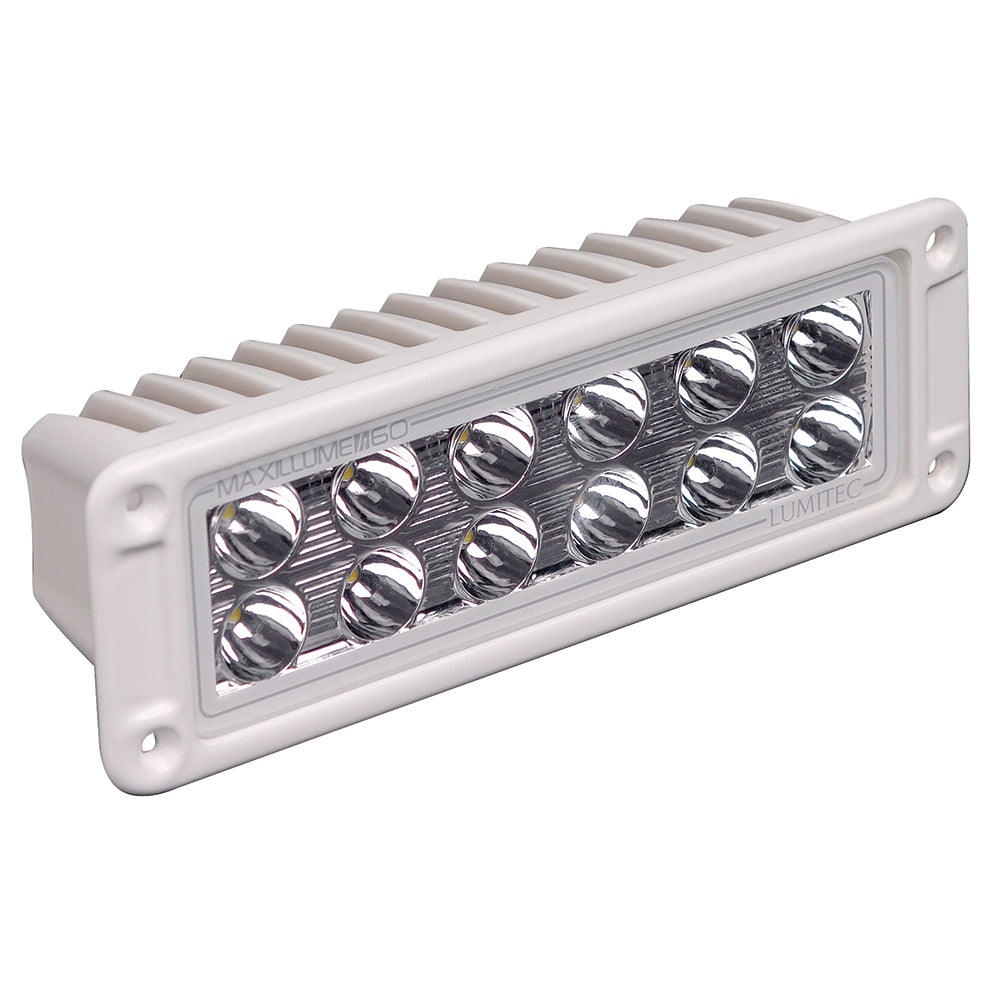 Lumitec Maxillume h60 flush mount flood light white housing 6000 lumen marine LED