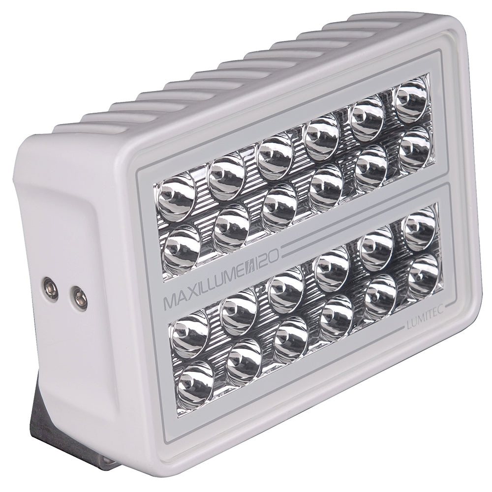 Lumitec Maxillume h120 trunnion mount flood light white housing 12000 lumen deck work light
