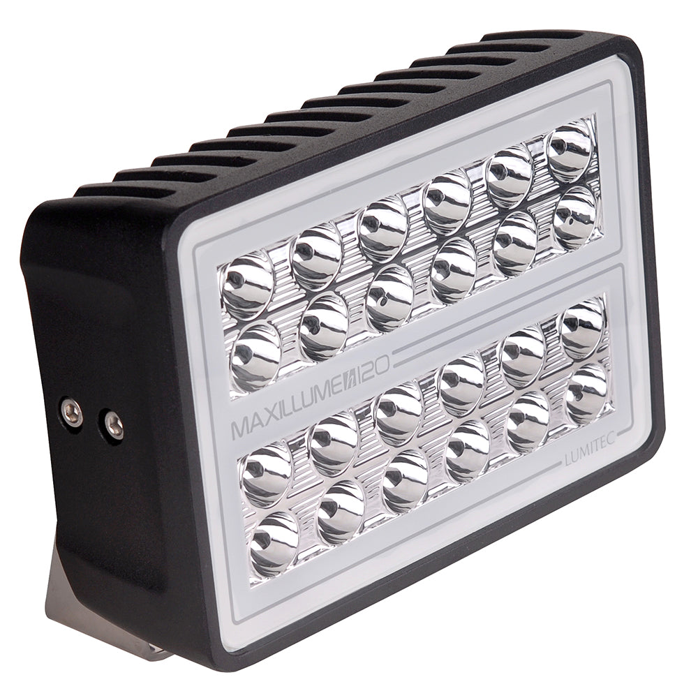 Lumitec Maxillume h120 trunnion mount flood light black housing 12000 lumen marine deck work light
