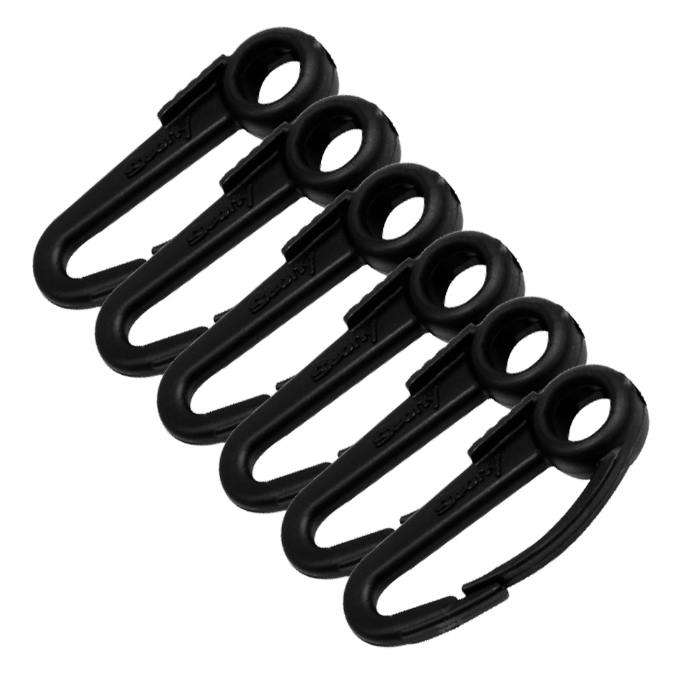 Scotty 590 nylon snap hook black 6-pack downrigger accessory