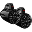 Boss Audio MRWT40 4-inch black wake tower speakers with marinized enclosure and clamp mount