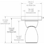 Lumitec GAI2 White Dimming/Red & Blue Non-Dimming Heavy Duty Base
