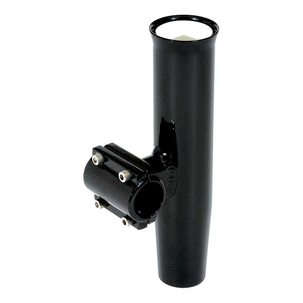 Lee's Tackle Lee's Clamp - On Rod Holder - Black Aluminum - Horizontal Mount - Fits 1. O.D. Pipe